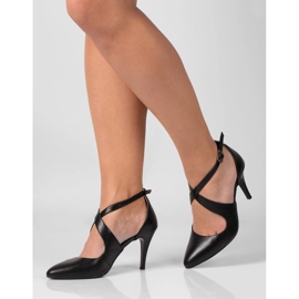 BUTDAM Escarpins de danse noirs Xena à bout pointu et brides le noir 1 BUTDAM Escarpins de danse noirs Xena à bout pointu et brides le noir 1