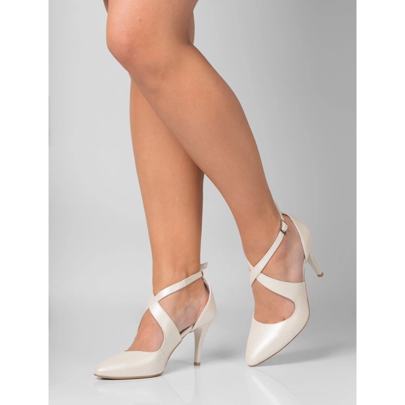 BUTDAM Talons de danse à bout pointu et lanières Xena beige 1