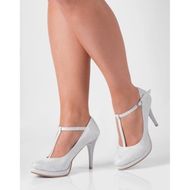 BUTDAM Mariola Chaussures de mariage à plateforme confortables avec lanières argentées 1