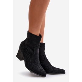 Santiags à talon haut, Eco Suède, Arabelline Noir le noir 1