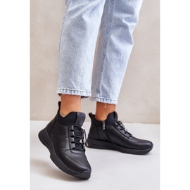 Chaussures de sport isolées en cuir avec fermeture éclair Artiker 55C0041 noir le noir 2 Chaussures de sport isolées en cuir avec fermeture éclair Artiker 55C0041 noir le noir 2