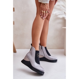 Bottes compensées vernies, isolées Vinceza 66703, gris 2 Bottes compensées vernies, isolées Vinceza 66703, gris 2