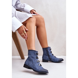 Jezzi Bottes isolées zippées pour femmes Bleu Evalith 6