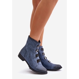 Jezzi Bottes isolées zippées pour femmes Bleu Evalith 1