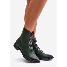 Jezzi Bottes isolées vertes pour femmes avec fermeture éclair Evalith 1