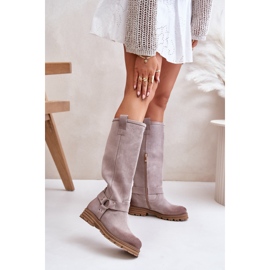 Cuissardes Femme En Daim Lewski 3615 Cappucino beige 2
