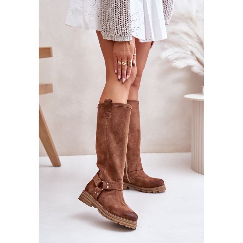 Cuissardes Femme En Daim Lewski 3615 Marron brun 2