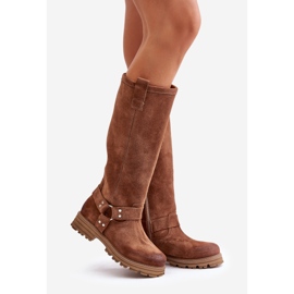 Cuissardes Femme En Daim Lewski 3615 Marron brun 1