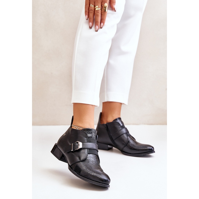 Bottines En Cuir Avec Fermeture Maciejka 06692-01 Noir le noir 2