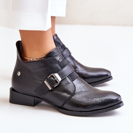 Bottines En Cuir Avec Fermeture Maciejka 06692-01 Noir le noir 6