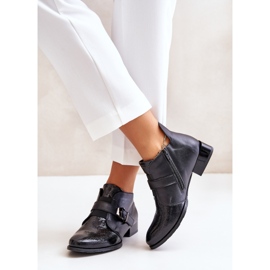 Bottines En Cuir Avec Fermeture Maciejka 06692-01 Noir le noir 7