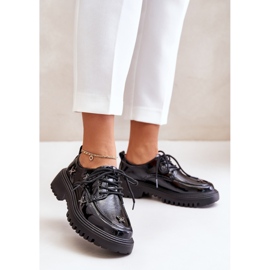 Chaussures Femme Vernies Avec Décorations Cuir Naturel Artiker 55C1011 Noir 2