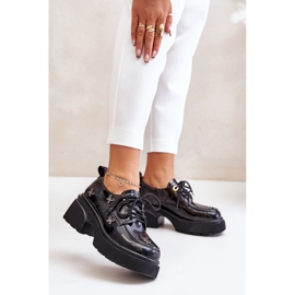 Chaussures Femme Vernies Avec Décorations Cuir Naturel Artiker 55C0419 Noir le noir 2