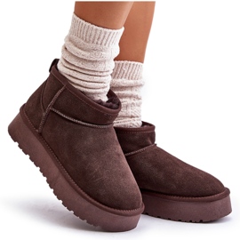 Bottes de neige Nucca basses en daim marron à la mode brun 16