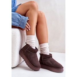 Bottes de neige Nucca basses en daim marron à la mode brun 13