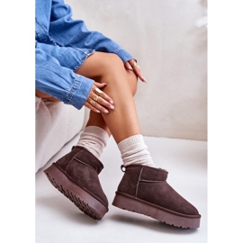 Bottes de neige Nucca basses en daim marron à la mode brun 12