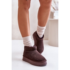 Bottes de neige Nucca basses en daim marron à la mode brun 4