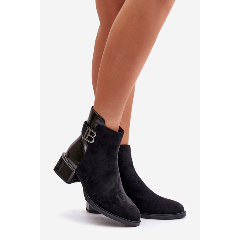 S.Barski Bottes à talons hauts isolées élégantes MR880-040 Noir 1