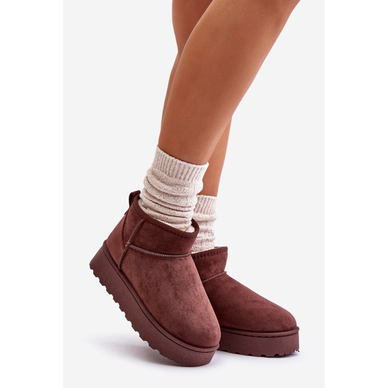 Bottes de neige à plateforme isolées avec fourrure pour femme, marron foncé, Xamella brun 1 Bottes de neige à plateforme isolées avec fourrure pour femme, marron foncé, Xamella brun 1
