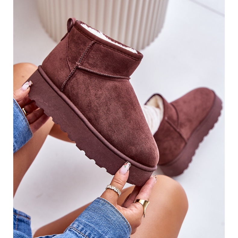 Bottes de neige à plateforme isolées avec fourrure pour femme, marron foncé, Xamella brun 2 Bottes de neige à plateforme isolées avec fourrure pour femme, marron foncé, Xamella brun 2