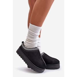 Bottes de neige à plateforme avec doublure en fourrure pour femmes, noir Remenia le noir 1