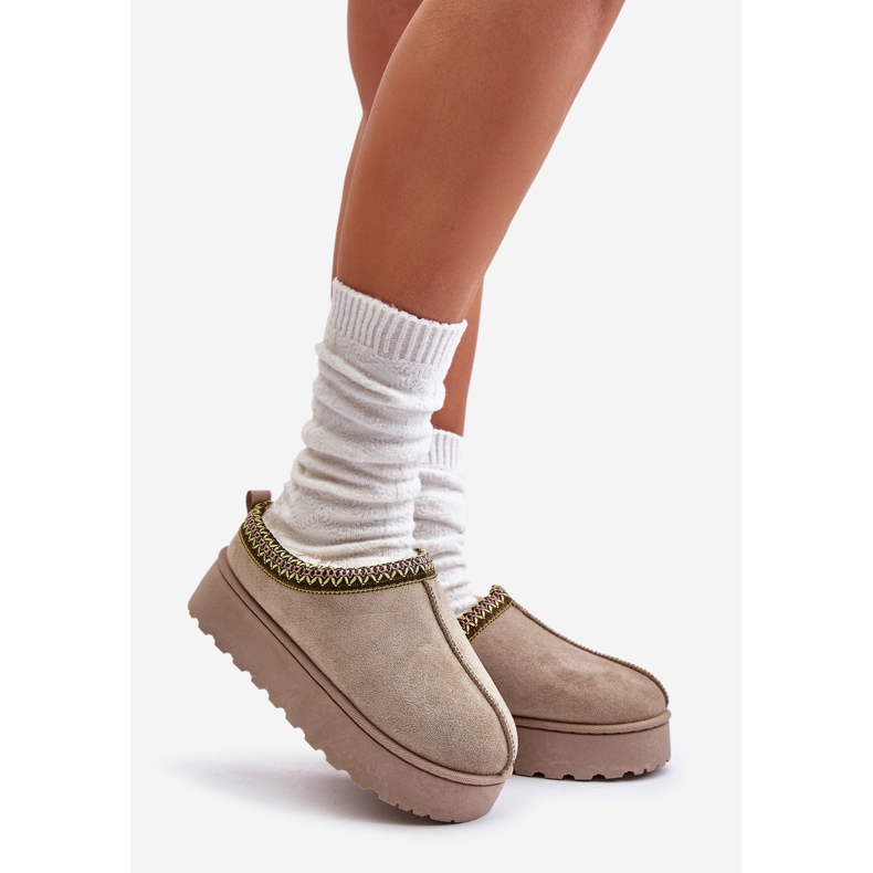 Bottes de neige à plateforme isolées avec fourrure pour femme, vert, Remenia 1