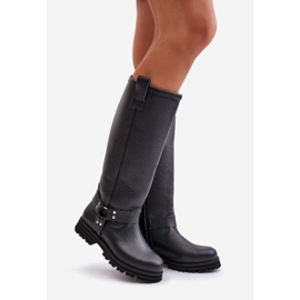 Cuissardes Femme En Cuir Lewski 3615 Noir le noir 1