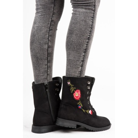 Sport Sacs en daim brodés noir 2