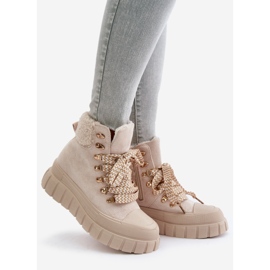 Bottes Trappeuses Isolées Sur Plateforme Pour Femme, Beige Alcyhen 1 Bottes Trappeuses Isolées Sur Plateforme Pour Femme, Beige Alcyhen 1