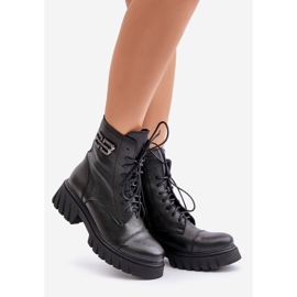 Zazoo 60486 Bottes de travail isolées en cuir, noir le noir 1