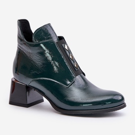 Zazoo 60504 Bottines vernies, isolées, vert foncé 4