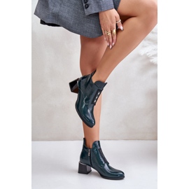 Zazoo 60504 Bottines vernies, isolées, vert foncé 3