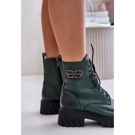 Zazoo 60486 Bottes de travail isolées en cuir, vert foncé 7