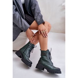 Zazoo 60486 Bottes de travail isolées en cuir, vert foncé 8