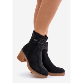 Bottes chaudes à talons hauts pour femmes noires Valia 1
