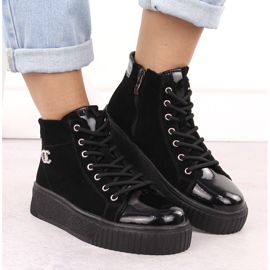 Filippo DBT6483 baskets femme en cuir noir le noir 6