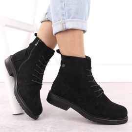 Bottines en daim noir pour femmes de Sergio Leone BT590 le noir 4