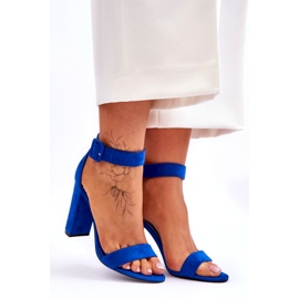 Talons femmes en daim féminin bleu foncé 5