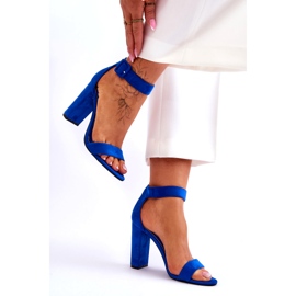 Talons femmes en daim féminin bleu foncé 4