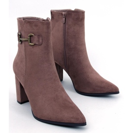 Mahoni Bottines en daim kaki brun 1