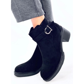 Duncans Bottines noires à talons bas le noir 3