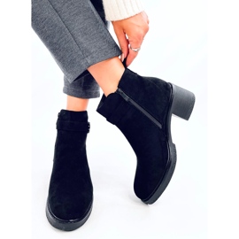 Duncans Bottines noires à talons bas le noir 2