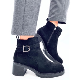 Duncans Bottines noires à talons bas le noir 4