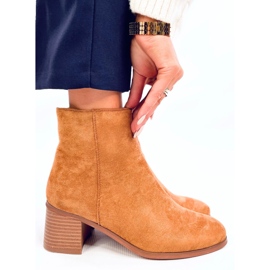 Bottines à talons hauts classiques Annie Camel brun 4
