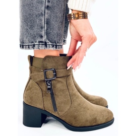 Bottines classiques à talons hauts par Irving Green vert 4