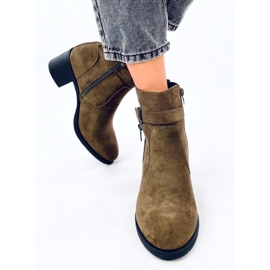 Bottines classiques à talons hauts par Irving Green vert 2