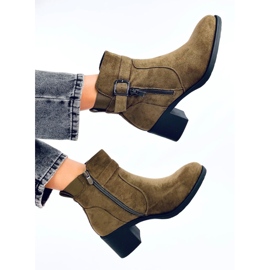 Bottines classiques à talons hauts par Irving Green vert 5