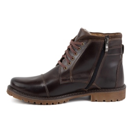 Olivier Chaussures d'hiver homme Bottines à lacets 136GT, marron foncé brun 1