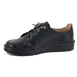 Kampol Chaussures en cuir pour femmes 403/15 noires 1