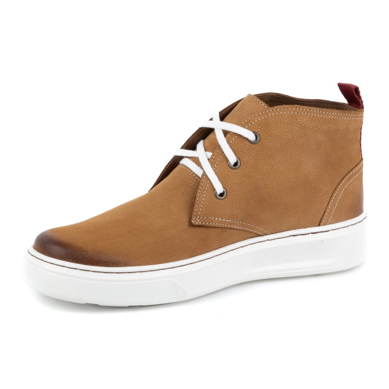 Chaussures Chukka en cuir pour hommes KAMPOL 109/410 Sw marron beige 1 Chaussures Chukka en cuir pour hommes KAMPOL 109/410 Sw marron beige 1